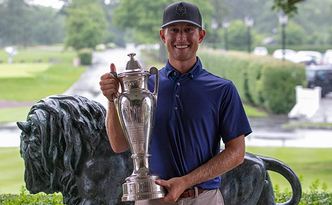 Christian Cavaliere with the Westchester Amateur Trophy