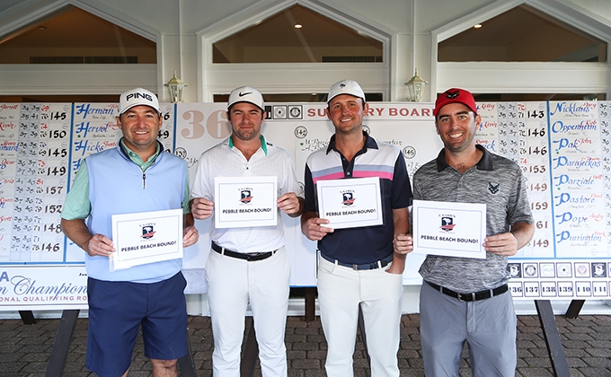 U.S. Open Qualifiers Rob Oppenheim, Cameron Young, Matt Parziale, and Andy Pope