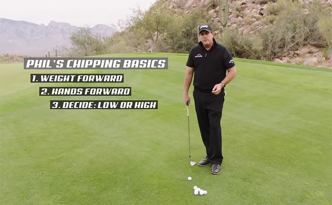 Phil Mickelson Chipping Instruction Video Screenshot
