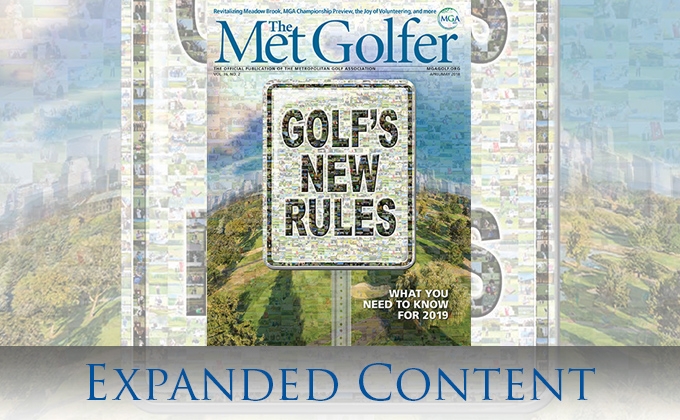 Magazine cover of the April May Met Golfer magazine