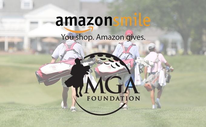 Kids carrying clubs overset with AmazonSmile and MGA Foundation logo