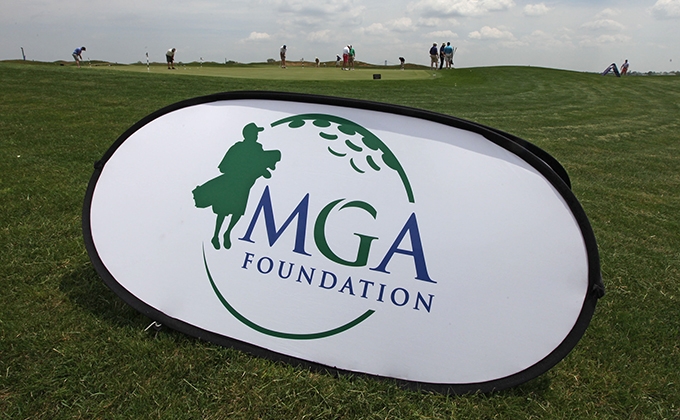 MGA Foundation pop up banner on grass
