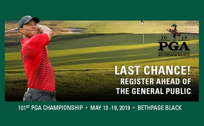 Tiger Woods, PGA Championship Ticket Registration